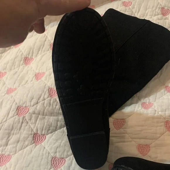 Kohl's Black Over the Knee Boots with Silver Studs - Picture 2 of 3